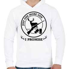 PRINTFASHION Csak még egy fegyver - Férfi kapucnis pulóver - Fehér