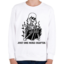 PRINTFASHION Csak még egy fejezet - Gyerek pulóver - Fehér gyerek pulóver, kardigán