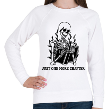 PRINTFASHION Csak még egy fejezet - Női pulóver - Fehér női pulóver, kardigán