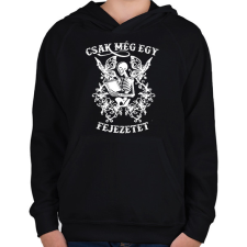 PRINTFASHION Csak még egy fejezetet!  - Gyerek kapucnis pulóver - Fekete gyerek pulóver, kardigán