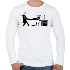 PRINTFASHION Csak még egy kört - Férfi hosszú ujjú póló - Fehér