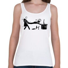 PRINTFASHION Csak még egy kört - Női atléta - Fehér