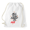 PRINTFASHION Csak rám van szükséged - Sportzsák, Tornazsák - Fehér