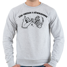 PRINTFASHION Csak vibeolok a démonjaimmal - Férfi pulóver - Sport szürke férfi pulóver, kardigán