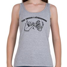 PRINTFASHION Csak vibeolok a démonjaimmal - Női atléta - Sport szürke női trikó