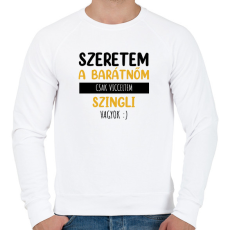 PRINTFASHION Csak vicceltem - Férfi - Férfi pulóver - Fehér