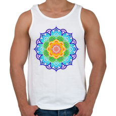 PRINTFASHION Csakrák harmóniája mandala - Férfi atléta - Fehér