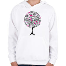 PRINTFASHION Család fa - Gyerek kapucnis pulóver - Fehér gyerek pulóver, kardigán