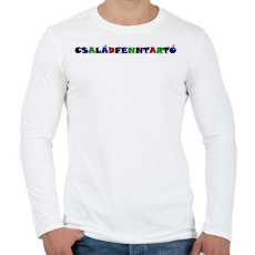 PRINTFASHION Családfenntartó - színes - Férfi hosszú ujjú póló - Fehér