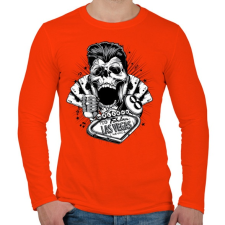 PRINTFASHION Csaló koponya - Férfi hosszú ujjú póló - Narancs férfi póló