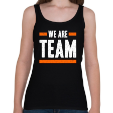 PRINTFASHION Csapat vagyunk! - Női atléta - Fekete női trikó