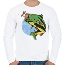 PRINTFASHION Csapósügér - Férfi pulóver - Fehér férfi pulóver, kardigán