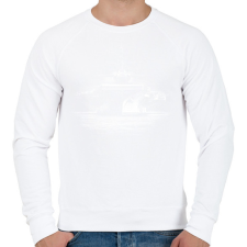 PRINTFASHION Csatahajó - Férfi pulóver - Fehér férfi pulóver, kardigán