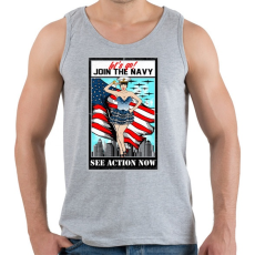 PRINTFASHION Csatlakozz a tengerészethez - Férfi atléta - Sport szürke
