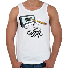 PRINTFASHION Csavard vissza! - Férfi atléta - Fehér