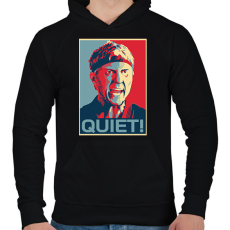 PRINTFASHION Csendet! - Cobra Kai - Férfi kapucnis pulóver - Fekete