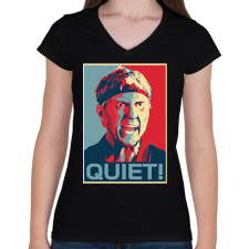 PRINTFASHION Csendet! - Cobra Kai - Női V-nyakú póló - Fekete női póló