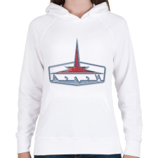 PRINTFASHION csepel 2 - Női kapucnis pulóver - Fehér női pulóver, kardigán