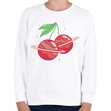 PRINTFASHION Cseresznye bolygók - Gyerek pulóver - Fehér gyerek pulóver, kardigán
