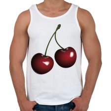 PRINTFASHION Cseresznye - Férfi atléta - Fehér atléta, trikó