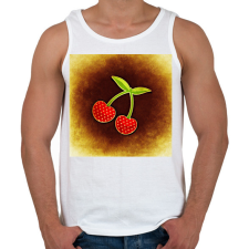 PRINTFASHION Cseresznye - Férfi atléta - Fehér atléta, trikó