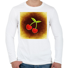 PRINTFASHION Cseresznye - Férfi hosszú ujjú póló - Fehér férfi póló