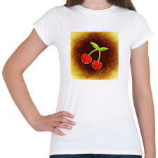 PRINTFASHION Cseresznye - Női póló - Fehér női póló
