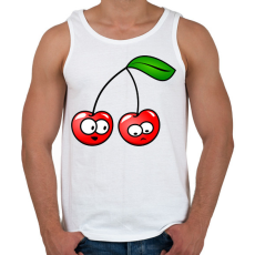 PRINTFASHION Cseresznyepár - Férfi atléta - Fehér