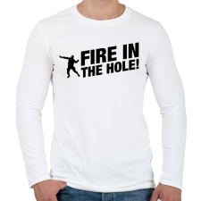 PRINTFASHION CSGO - TŰZ! - Férfi hosszú ujjú póló - Fehér férfi póló