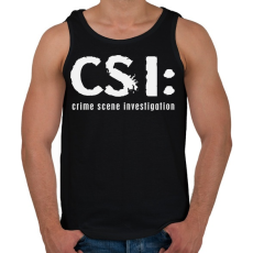 PRINTFASHION csi-1-1-white - Férfi atléta - Fekete