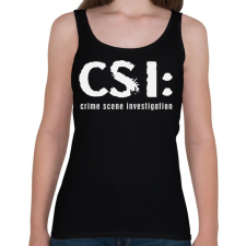 PRINTFASHION csi-1-1-white - Női atléta - Fekete női trikó