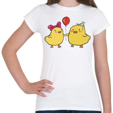 PRINTFASHION Csibe love - Női póló - Fehér