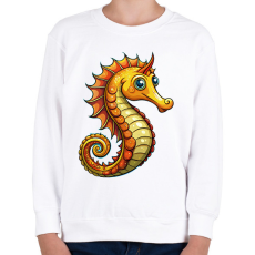 PRINTFASHION Csikóhal - Gyerek pulóver - Fehér