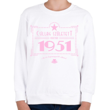 PRINTFASHION csillag-1951-pink - Gyerek pulóver - Fehér gyerek pulóver, kardigán