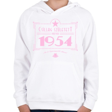 PRINTFASHION csillag-1954-pink - Gyerek kapucnis pulóver - Fehér gyerek pulóver, kardigán