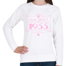 PRINTFASHION csillag-1955-pink - Női pulóver - Fehér női pulóver, kardigán