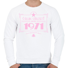 PRINTFASHION csillag-1971-pink - Férfi pulóver - Fehér férfi pulóver, kardigán