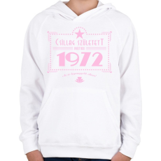 PRINTFASHION csillag-1972-pink - Gyerek kapucnis pulóver - Fehér
