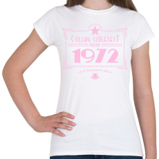 PRINTFASHION csillag-1972-pink - Női póló - Fehér