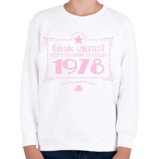 PRINTFASHION csillag-1978-pink - Gyerek pulóver - Fehér