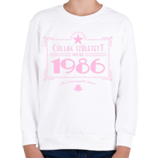 PRINTFASHION csillag-1986-pink - Gyerek pulóver - Fehér