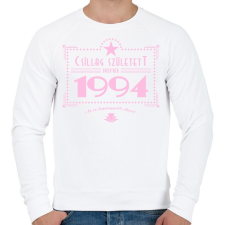 PRINTFASHION csillag-1994-pink - Férfi pulóver - Fehér férfi pulóver, kardigán