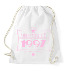 PRINTFASHION csillag-1997-pink - Sportzsák, Tornazsák - Fehér tornazsák