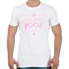 PRINTFASHION csillag-1998-pink - Férfi póló - Fehér férfi póló