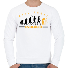 PRINTFASHION Csillagász evulóció - Férfi pulóver - Fehér