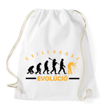 PRINTFASHION Csillagász evulóció - Sportzsák, Tornazsák - Fehér tornazsák