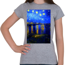 PRINTFASHION Csillagos ég a Rajna felett - Női póló - Sport szürke