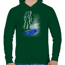 PRINTFASHION Csillagpor - Férfi kapucnis pulóver - Sötétzöld