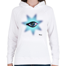 PRINTFASHION Csillagszem - Női kapucnis pulóver - Fehér női pulóver, kardigán