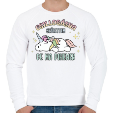 PRINTFASHION Csillogásra születtem - Férfi pulóver - Fehér